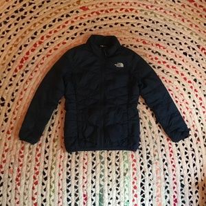 The North Face navy down jacket